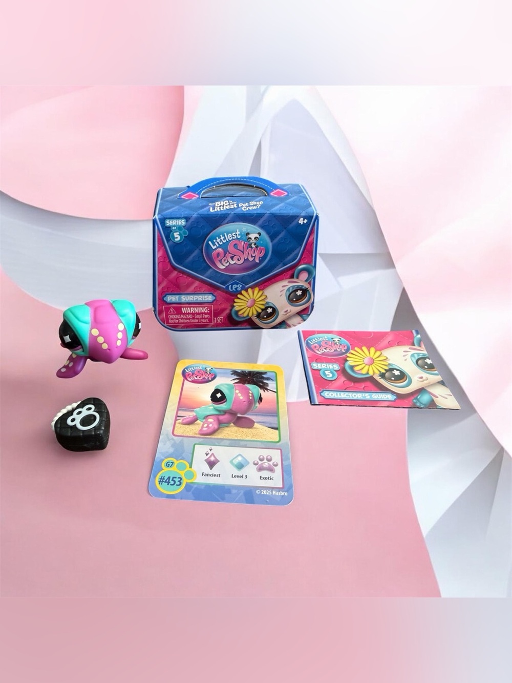 Littlest Pet Shop TURTLE G7 #453 Series 5 - Accessory & Trading Card